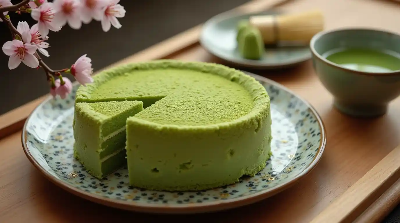 Japanese matcha cake