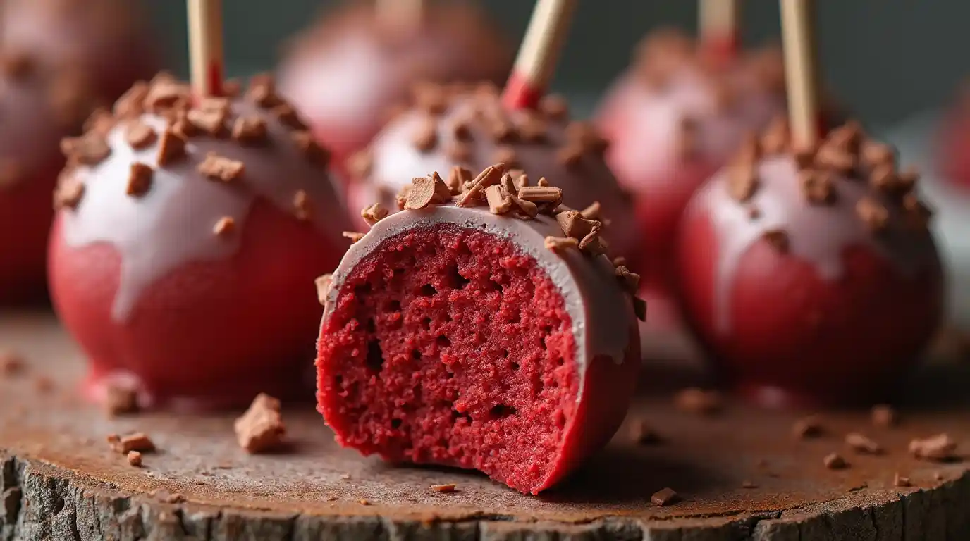 red velvet cake pops