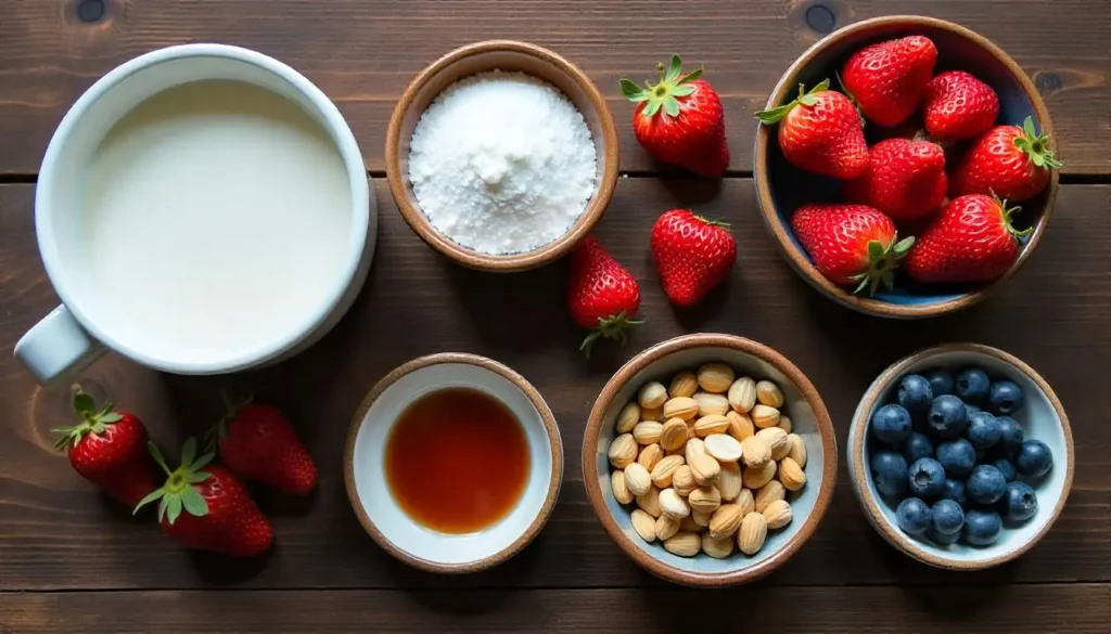 Sugar Free Ice Cream Recipe: Easy Steps for a Guilt-Free Treat 2 Ingredients for a sugar free ice cream recipe displayed on a wooden table.