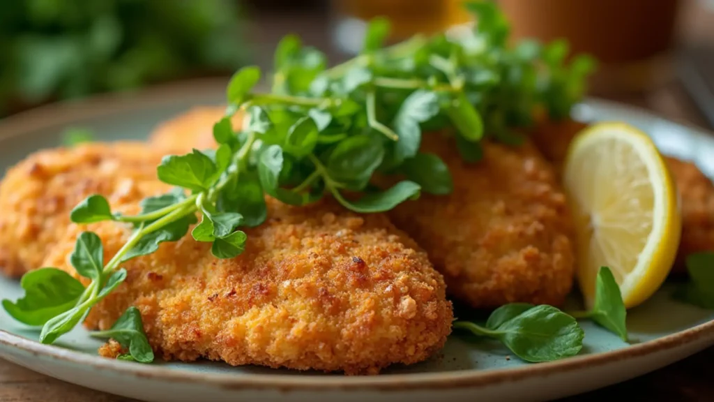 breaded chicken with arugula oven recipe