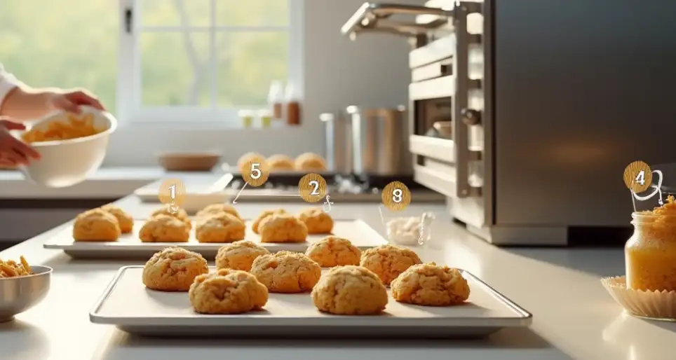 Freshly baked Chick Fil A cookie recipe on a rustic table in a cozy kitchen.