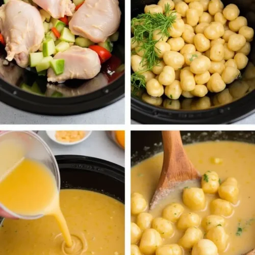 diabetic crockpot gnocchi and chicken steps