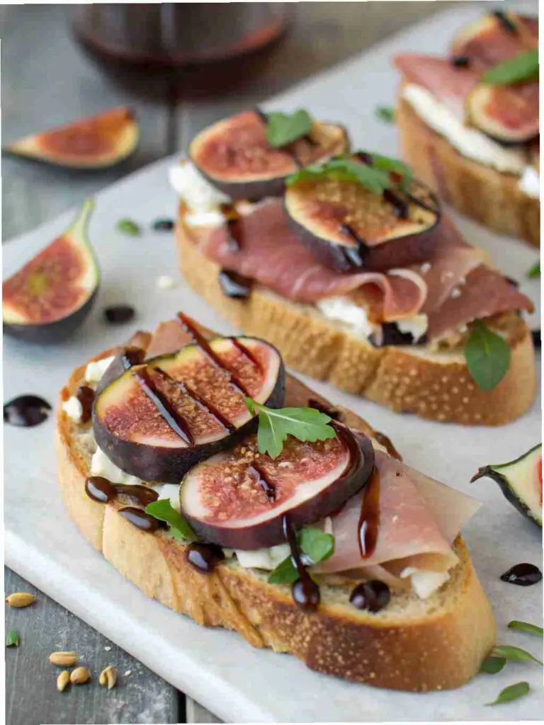 Balsamic Fig & Prosciutto Crostini
