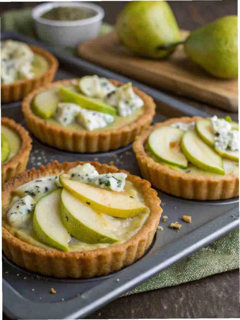 Pear and Blue Cheese Tartlets Sweet & Savory Pear Recipes 2 Pear and Blue Cheese Tartlets