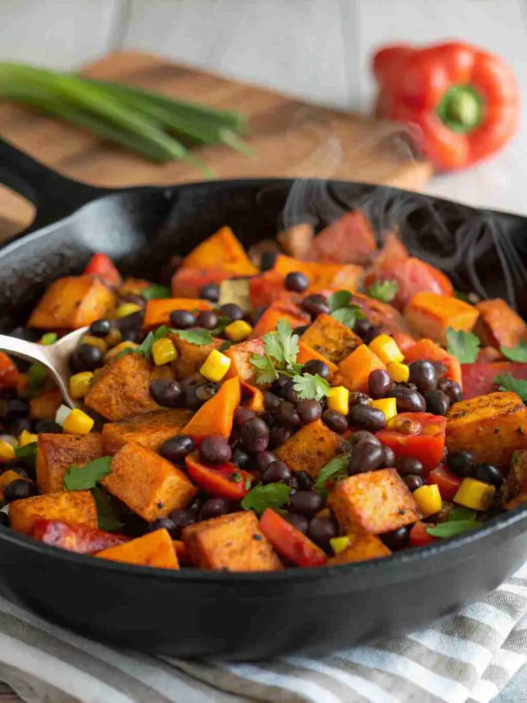 Southwest Sweet Potato & Black Bean Skillet 2 Southwest Sweet Potato & Black Bean Skillet